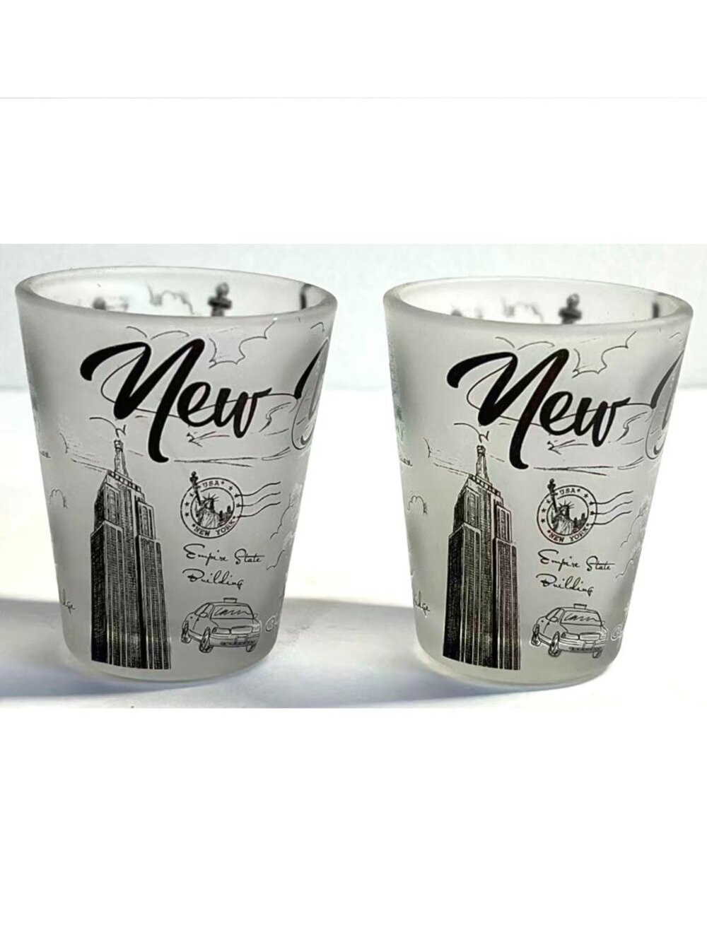 2 pcs/Set New York 2.5" Shot Glasses Collectible Souvenir Gift - Empire Building